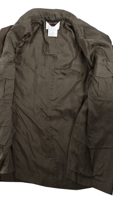 Comme Des Garçons grön kavaj med satinkant. - Image 5