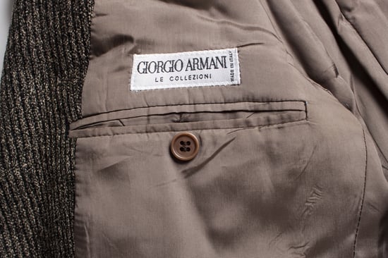 Giorgio Armani Brown rib wool blazer - Image 6
