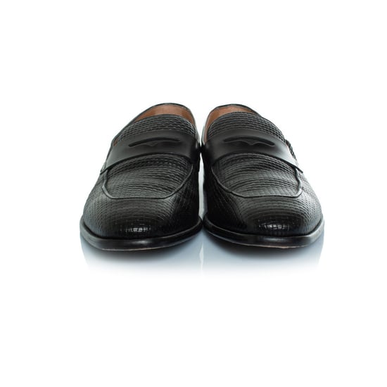 Boss Lissabon vävda läderloafers - Image 3