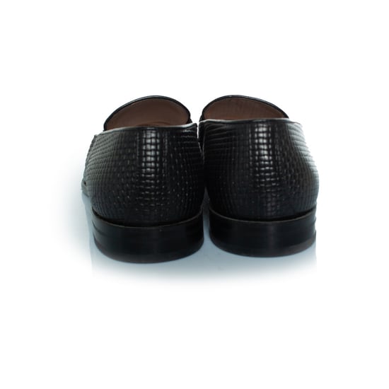 Boss Lissabon vävda läderloafers - Image 6