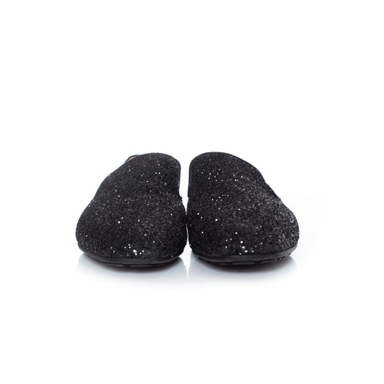 Jimmy Choo – Svarta loafers med glittermotiv - Image 3