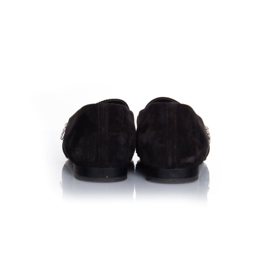 Chanel Zwarte suède komeetster loafer - Image 3