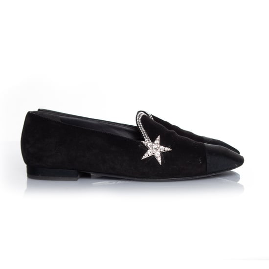 Chanel Zwarte suède komeetster loafer - Image 4