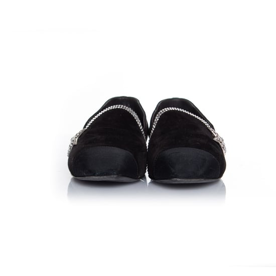 Chanel Zwarte suède komeetster loafer - Image 5