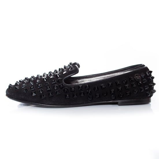Philipp plein – Svarta loafers i mocka med nitar - Image 2