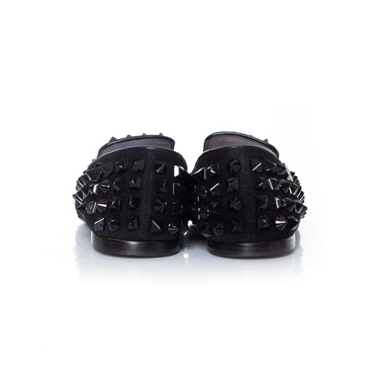 Philipp plein – Svarta loafers i mocka med nitar - Image 3
