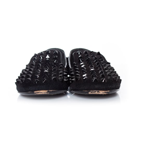 Philipp plein – Svarta loafers i mocka med nitar - Image 4
