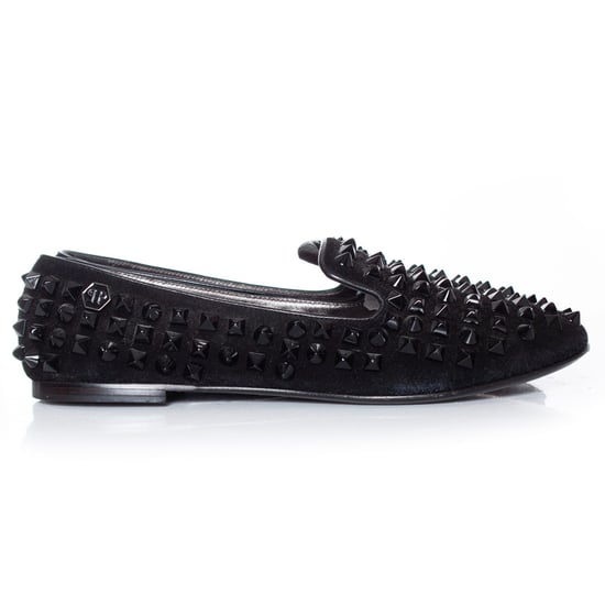 Philipp plein – Svarta loafers i mocka med nitar - Image 5