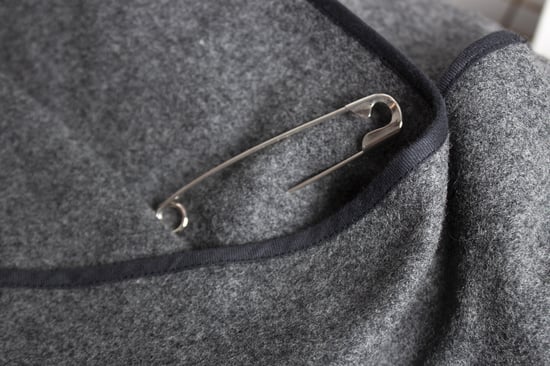 Comme des Garçons asymmetrisk kappa i grå ull - Image 5
