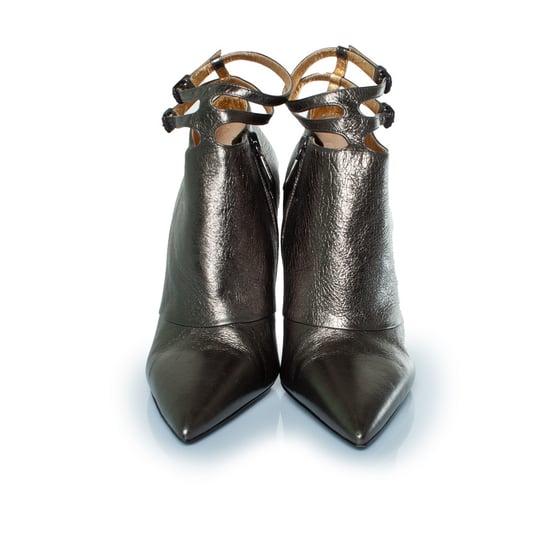 Bottega Veneta metallic leren enkellaarsjes - Image 3
