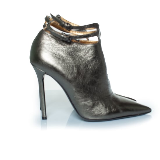 Bottega Veneta metallic leren enkellaarsjes - Image 5