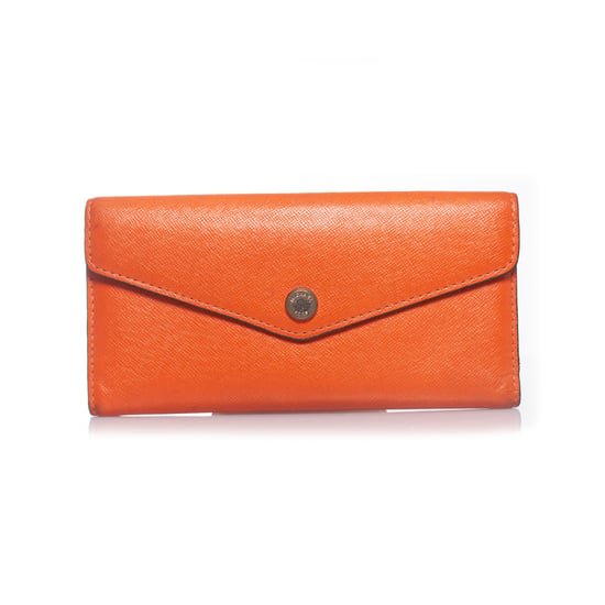 Michael Kors orange läderplånbok - Image 1