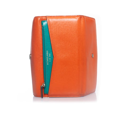 Michael Kors orange läderplånbok - Image 4