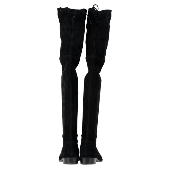 Stuart Weitzman Lowland Stretch Over the Knee Boots in Black Suede - Image 5