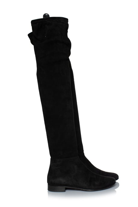 Jimmy Choo over knee Milan flat boots in black - Image 6
