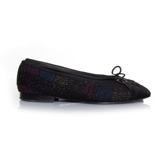 Chanel ballerina i ponnyskinn och lurex - Image 3