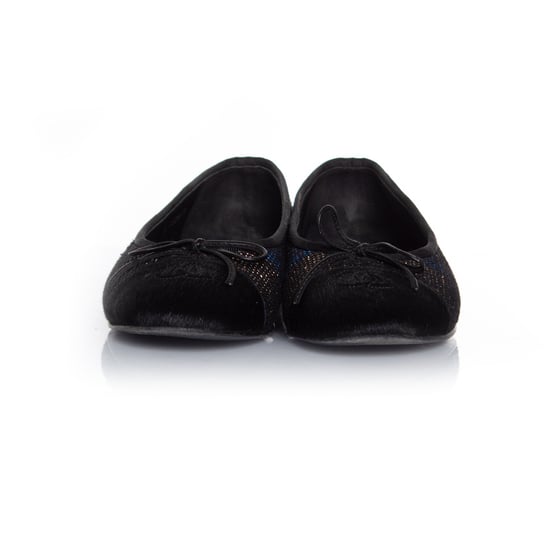 Chanel ballerina i ponnyskinn och lurex - Image 4