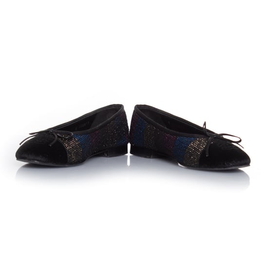 Chanel ballerina i ponnyskinn och lurex - Image 6