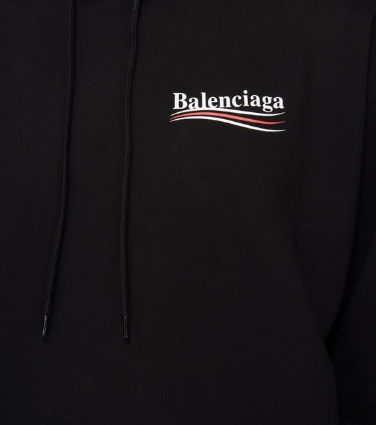 Balenciaga - Hoodie zwart met bedrukt logo - Image 2