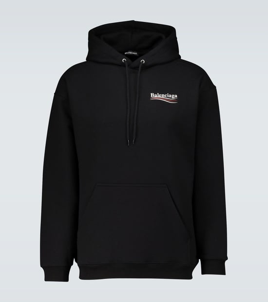 Balenciaga - Hoodie zwart met bedrukt logo - Image 3