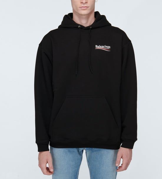 Balenciaga - Hoodie zwart met bedrukt logo - Image 4