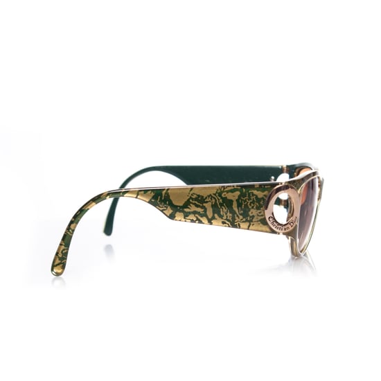 Christian Dior Vintage sunglasses in green and gold. - Image 3