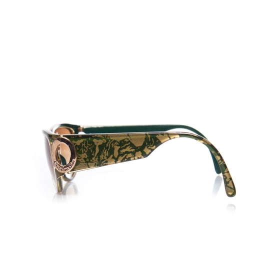 Christian Dior Vintage sunglasses in green and gold. - Image 5