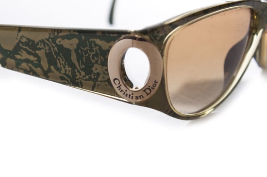Christian Dior Vintage sunglasses in green and gold. - Image 6