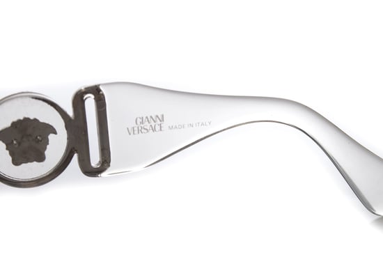 Gianni Versace överdimensionerade genomskinliga solglasögon. - Image 6