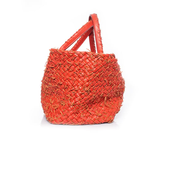 Bottega Veneta Rode cabas-tas met etui. - Image 5