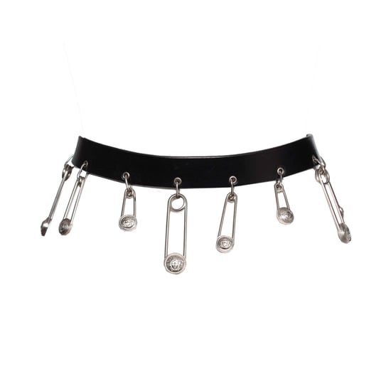 Gianni Versace-bälte med silverfärgade säkerhetsnålar - Image 2