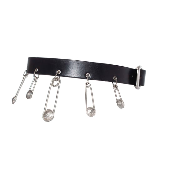 Gianni Versace-bälte med silverfärgade säkerhetsnålar - Image 3