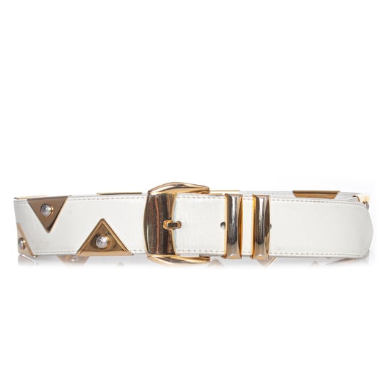 Gianni Versace-bälte med guldfärgade triangelapplikationer - Image 1