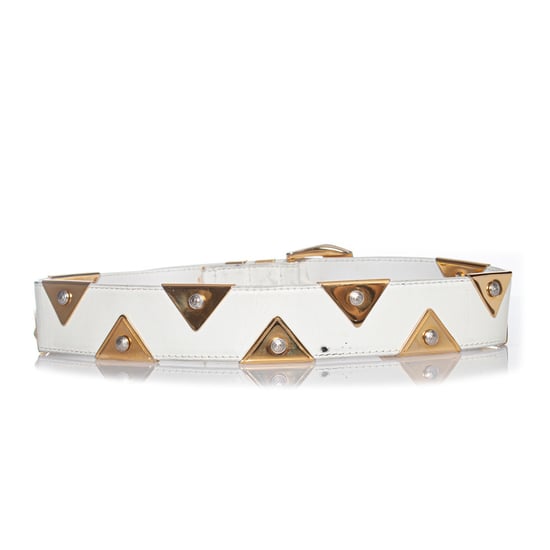 Gianni Versace-bälte med guldfärgade triangelapplikationer - Image 2