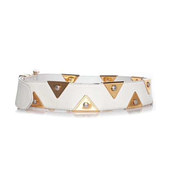 Gianni Versace-bälte med guldfärgade triangelapplikationer - Image 4
