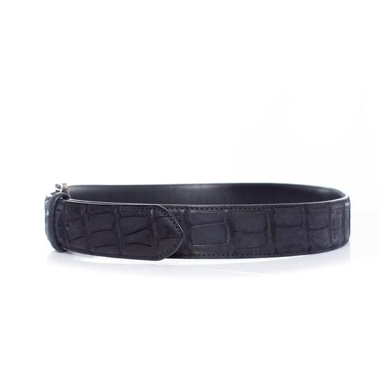 Loro Piana Alligator bälte i blått läder - Image 3