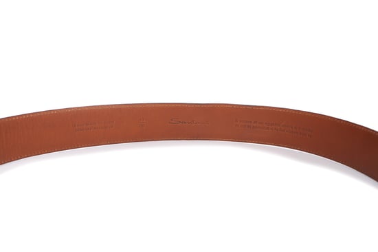 Santoni Alligator leren riem in bruin - Image 6