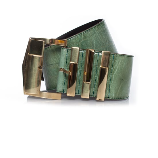 Gianni Versace Groene tailleriem van krokodillenleer - Image 2