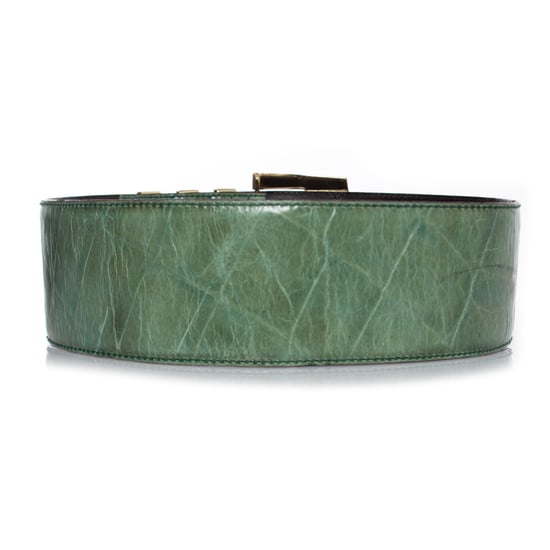 Gianni Versace Groene tailleriem van krokodillenleer - Image 3