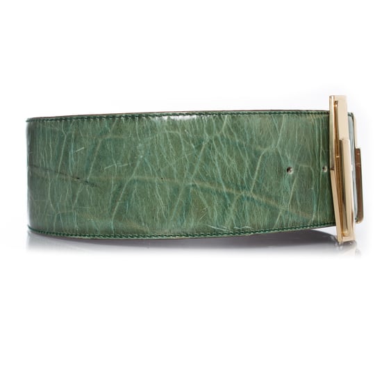 Gianni Versace Groene tailleriem van krokodillenleer - Image 4