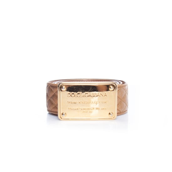 Dolce & Gabbana Gouden leren gewatteerde riem - Image 4