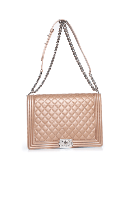 Chanel Metallic grote leren jongenstas - Image 1