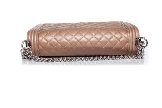 Chanel Metallic grote leren jongenstas - Image 5