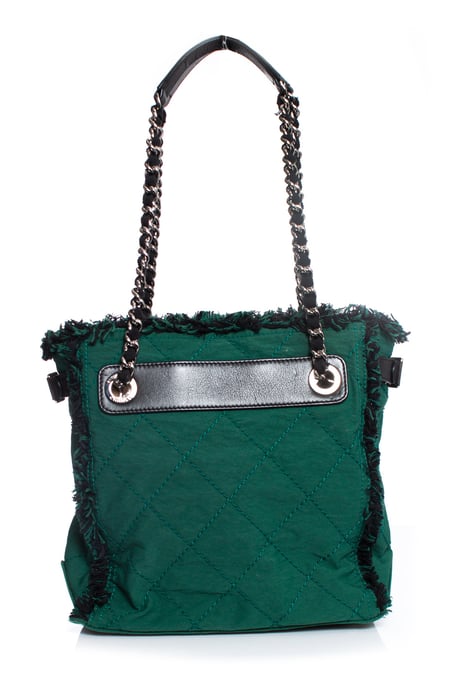 Chanel Groene gewatteerde canvas tas - Image 2