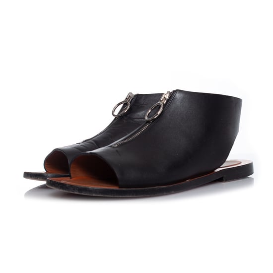 Celine Zwarte leren sandalen met rits - Image 1