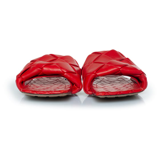 Bottega Veneta Röda Lido-sandaler i läder - Image 6