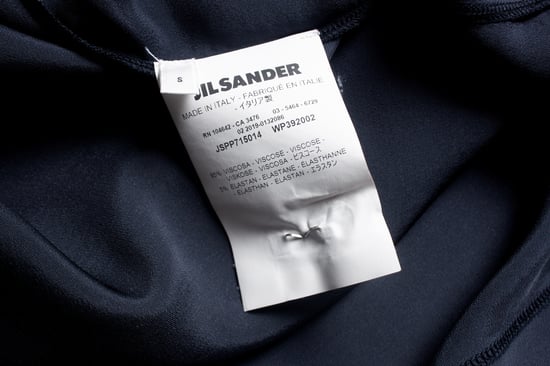 JIL SANDER blue dress with raw edges - Image 5