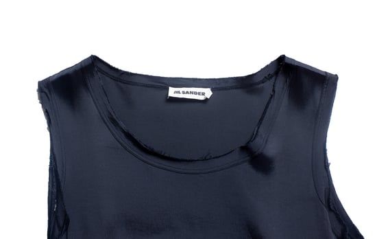 JIL SANDER blue dress with raw edges - Image 6