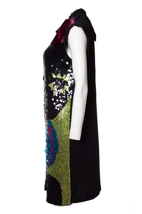 Lanvin-klänning med paljetter och blommor - Image 3