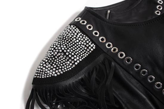 Philipp Plein klänning med fransar i läder - Image 5